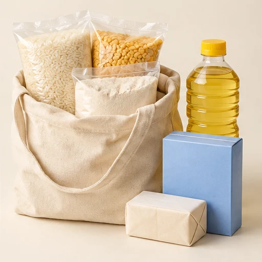 Illustrative monthly ration & fmcg assortment